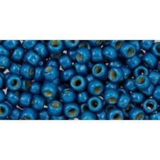 8/0 Toho Japanese Permafinish Seed Beads - Matte Galvanized Turkish Blue