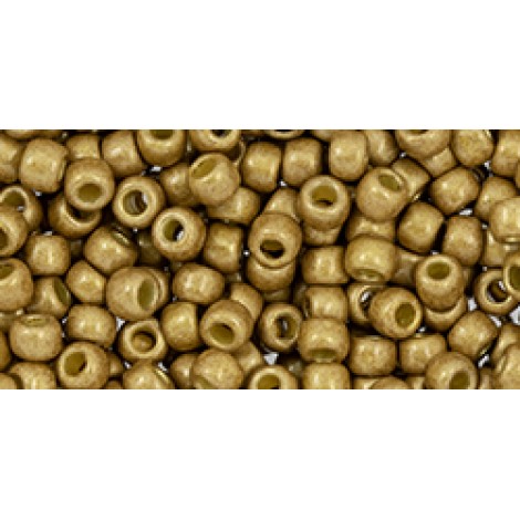 8/0 Toho Japanese Permafinish Seed Beads - Matte Galvanized Golden Fleece - 12.5gm 8/0 Toho Japanese Permafinish Seed Beads - Matte Galvanized Golden Fleece - 12.5gm