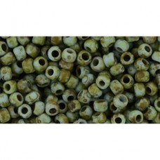 8/0 Toho Seed Beads - Hybrid Frosted Cornflower Picasso - 12.5gm