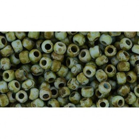8/0 Toho Seed Beads - Hybrid Frosted Cornflower Picasso - 12.5gm 8/0 Toho Seed Beads - Hybrid Frosted Cornflower Picasso - 12.5gm