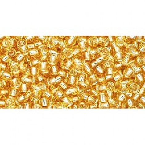 11/0 Toho Japanese Seed Beads - Silver-Lined Light Topaz - 18-19gm