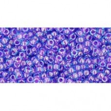 11/0 Toho Seed Beads - Aqua/Purple Lined