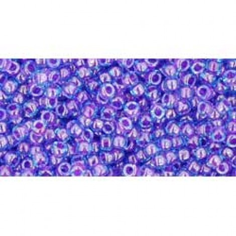 11/0 Toho Seed Beads - Aqua/Purple Lined - 8-9gm