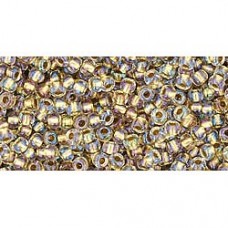 11/0 Toho Seed Beads - Crystal Gold Lined