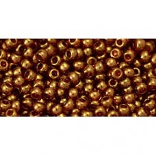 11/0 Toho Seed Beads - Gold Lustered Transparent Pink