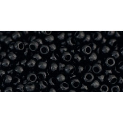 11/0 Toho Japanese Seed Beads - Opaque Jet - 18-19gm