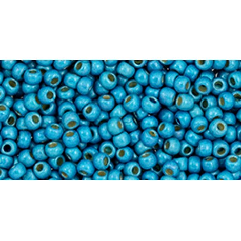 11/0 Toho Beads - Permafinish Galvanized Aqua Sky - 8-9gm
