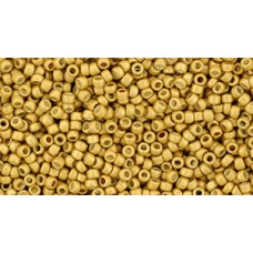15/0 Toho Japanese Seed Beads - Galvanized Matte Starlight Gold - 8-9gm