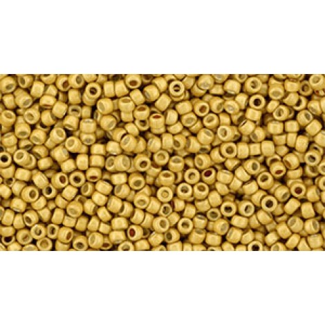15/0 Toho Japanese Seed Beads - Galvanized Matte Starlight Gold - 8-9gm 15/0 Toho Japanese Seed Beads - Galvanized Matte Starlight Gold - 8-9gm