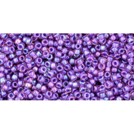 15/0 Toho Seed Beads - Rainbow Rosaline-Opaque Purple Lined