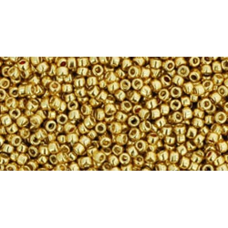 15/0 Toho Japanese Permafinish Seed Beads - Galvanized Starlight Gold - 8-9gm
