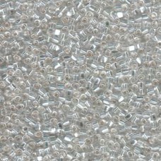 10/0 Miyuki Triangle Seed Beads - Silver Lined Clear - 12.5gm
