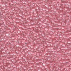 10/0 Miyuki Triangle Seed Beads - Colour Lined Pink