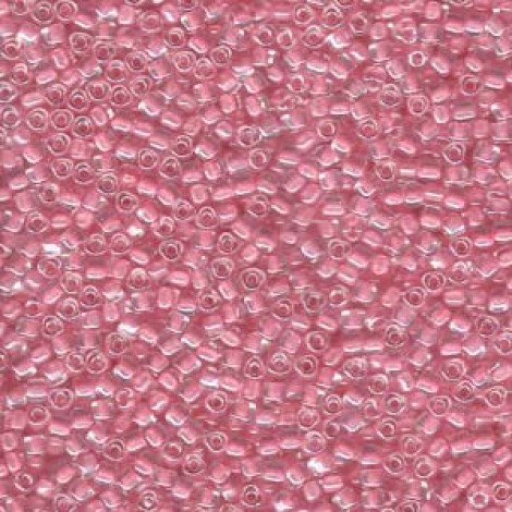10/0 Miyuki Triangle Seed Beads - Colour Lined Pink - 12.5gm