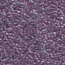 10/0 Miyuki Triangle Seed Beads - Colour Lined Lavender - 12.5gm
