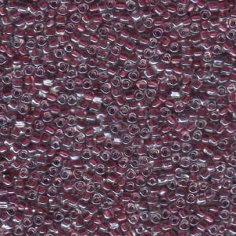 10/0 Miyuki Triangle Seed Beads - Colour Lined Wine - 12.5gm