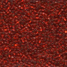 10/0 Miyuki Triangle Seed Beads - Silverlined Dark Red - 24gm