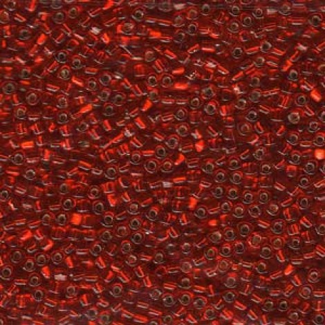 10/0 Miyuki Triangle Seed Beads - Silverlined Dark Red - 24gm