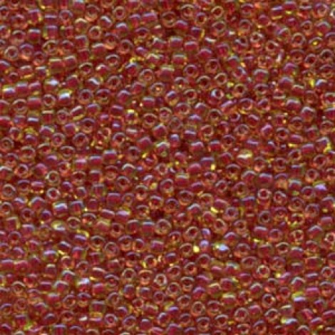 10/0 Miyuki Triangle Seed Beads - Colour Lined Lime/Fuchsia - 12.5gm 10/0 Miyuki Triangle Seed Beads - Colour Lined Lime/Fuchsia - 12.5gm