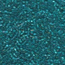 10/0 Miyuki Triangle Seed Beads - Colour Lined Lt Blue & Teal