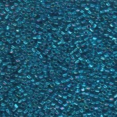 10/0 Miyuki Triangle Seed Beads - Colour Lined Lt Blue & Aqua