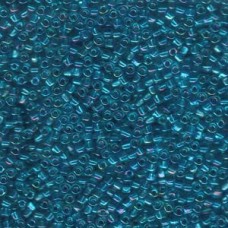 10/0 Miyuki Triangle Seed Beads - Colour Lined Light Blue & Aqua - 12.5gm
