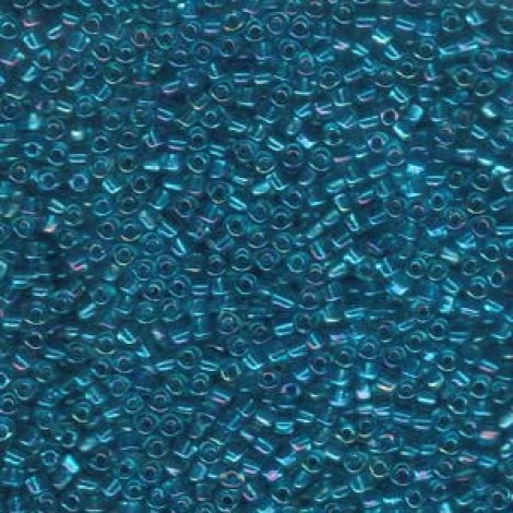 10/0 Miyuki Triangle Seed Beads - Colour Lined Light Blue & Aqua - 12.5gm 10/0 Miyuki Triangle Seed Beads - Colour Lined Light Blue & Aqua - 12.5gm