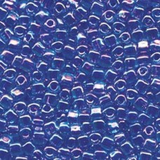 10/0 Miyuki Triangle Seed Beads - Colour Lined Lt Blue & Purple