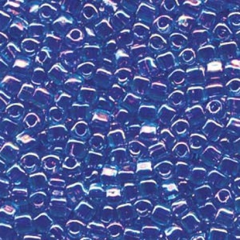 10/0 Miyuki Triangle Seed Beads - Colour Lined Lt Blue & Purple