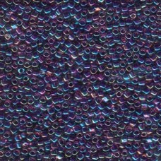 10/0 Miyuki Triangle Seed Beads - Colour Lined Purple & Blue