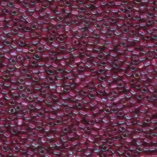 10/0 Miyuki Triangle Seed Beads - Colour Lined Amethyst/Rose