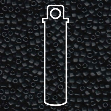 10/0 Miyuki Triangle Seed Beads - Opaque Matte Black - 24gm 10/0 Miyuki Triangle Seed Beads - Opaque Matte Black - 24gm