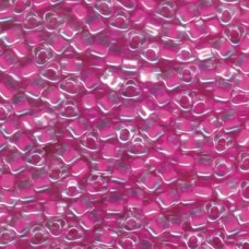 Miyuki 5/0 Triangles - Colour Lined Fuchsia - 12.5g