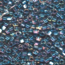 Miyuki 5/0 Triangles - Colour Lined Sea Blue - 12.5gm