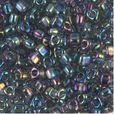 5/0 Miyuki Triangle Seed Beads - Grey AB - 12.5gm