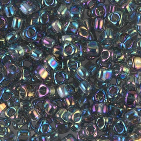 5/0 Miyuki Triangle Seed Beads - Grey AB - 12.5gm