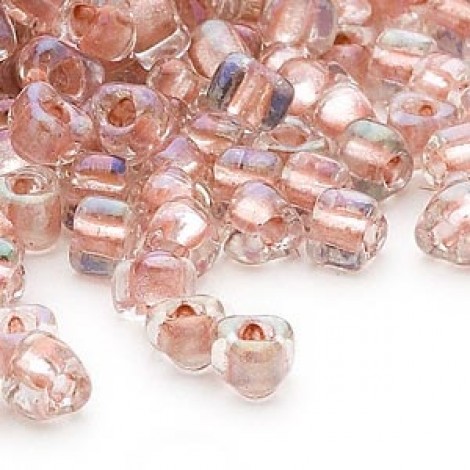 Miyuki 5/0 Triangles - Colour Lined Pale Rose - 12.5gm