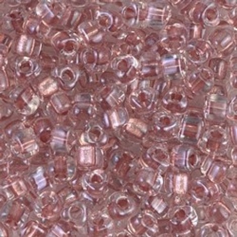 5/0 Miyuki Triangles - Antique Rose Lined Crystal - 10gm