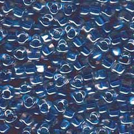 5/0 Miyuki Triangles - Sparkling Blue Lined Crystal - 12.5gm