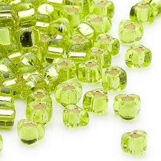 Miyuki 5/0 Triangles - Silver Lined Lime - 12.5g
