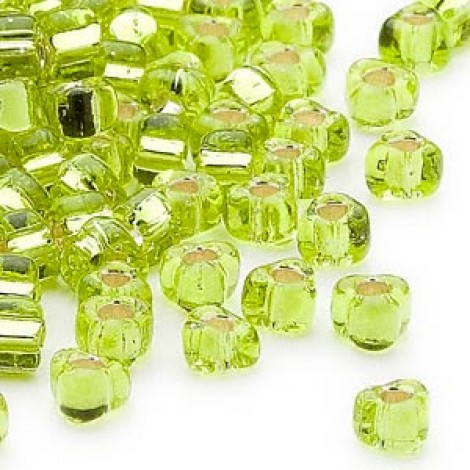 Miyuki 5/0 Triangles - Silver Lined Lime - 12.5gm