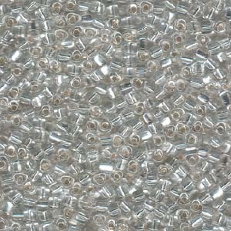 8/0 Miyuki Triangle Seed Beads - Silver Lined Clear