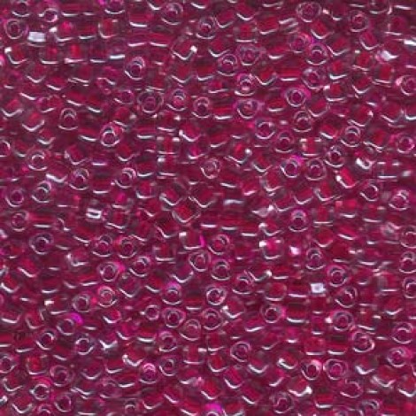 8/0 Miyuki Triangle Seed Beads - Col/Lined Cranberry
