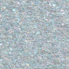 8/0 Miyuki Triangles - Crystal AB - 12.5gm