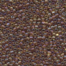 8/0 Miyuki Triangles - Cinnamon Lined Topaz Lustre - 12.5gm
