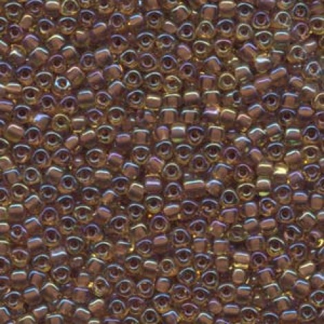 8/0 Miyuki Triangles - Cinnamon Lined Topaz Lustre - 12.5gm