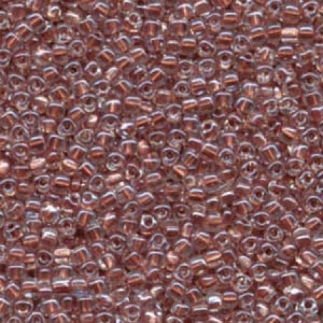 8/0 Miyuki Triangles - Sparkling Antique Rose Lined Crystal - 12.5gm 8/0 Miyuki Triangles - Sparkling Antique Rose Lined Crystal - 12.5gm