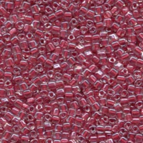 8/0 Miyuki Triangles - Sparkling Rose Lined Crystal - 12.5gm