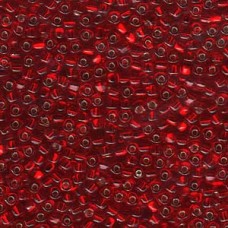 Miyuki 8/0 Triangle Seed Beads - Silver Lined Garnet - 12.5gm