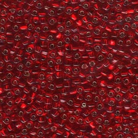 Miyuki 8/0 Triangle Seed Beads - Silver Lined Garnet - 12.5gm